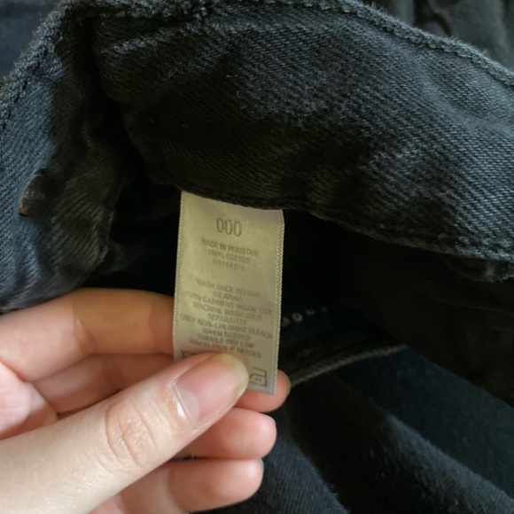 Black ripped jean shorts - Picture 3 of 3